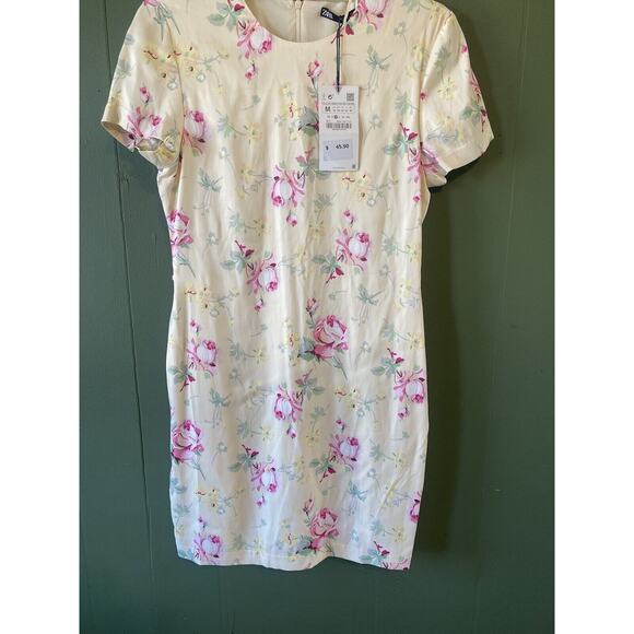 Zara Dress Womens Size Medium Mini Spring Floral Party Guest Feminine NEW NWT - Picture 16 of 16